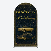 Aperturee - Aperturee Glitter Not Old But Classic Birthday Arch Backdrop